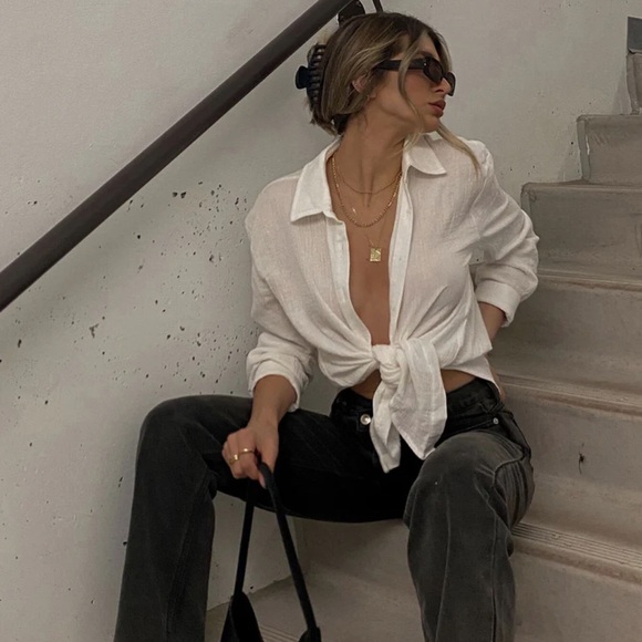 Princess Polly - MAHALIA SHIRT WHITE - Picture 2 of 4